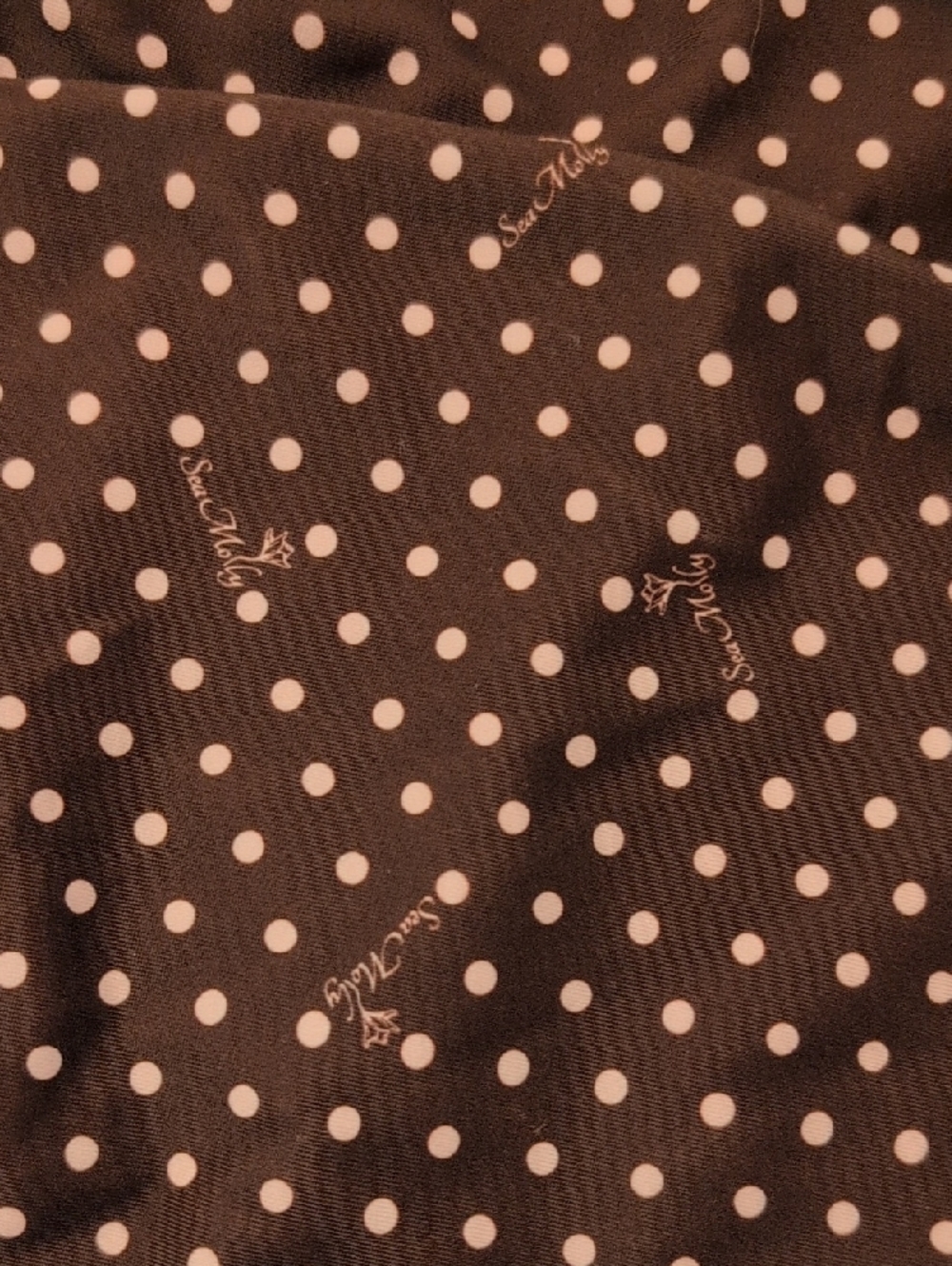 NWT Seamolly Polka Dot Ruched Ruffles Bowknot Skimpy Tankini Set Brown Pink - L - Picture 4 of 11